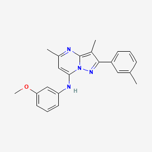 N-(3-methoxyphenyl)-3,5-dimethyl-2-(3-methylphenyl)pyrazolo[1,5-a]pyrimidin-7-amine