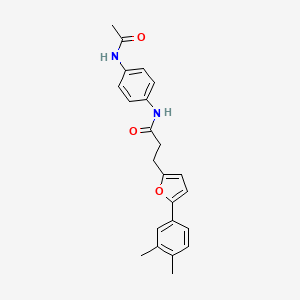 N-[4-(acetylamino)phenyl]-3-[5-(3,4-dimethylphenyl)furan-2-yl]propanamide