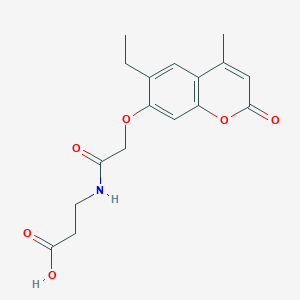 molecular formula C17H19NO6 B11306578 3-{2-[(6-ethyl-4-methyl-2-oxo-2H-chromen-7-yl)oxy]acetamido}propanoic acid 