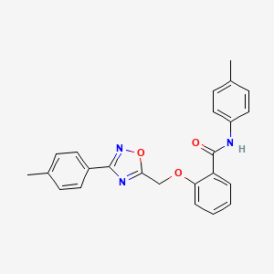 N-(4-methylphenyl)-2-{[3-(4-methylphenyl)-1,2,4-oxadiazol-5-yl]methoxy}benzamide