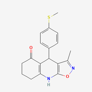 3-Methyl-4-[4-(methylsulfanyl)phenyl]-4,6,7,8-tetrahydro[1,2]oxazolo[5,4-b]quinolin-5-ol