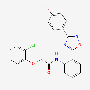 2-(2-chlorophenoxy)-N-{2-[3-(4-fluorophenyl)-1,2,4-oxadiazol-5-yl]phenyl}acetamide