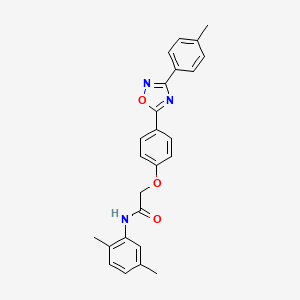 molecular formula C25H23N3O3 B11306625 N-(2,5-dimethylphenyl)-2-{4-[3-(4-methylphenyl)-1,2,4-oxadiazol-5-yl]phenoxy}acetamide 