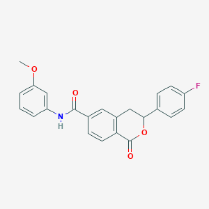 3-(4-fluorophenyl)-N-(3-methoxyphenyl)-1-oxo-3,4-dihydro-1H-isochromene-6-carboxamide