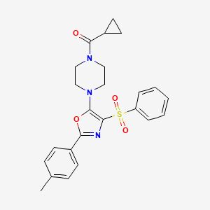 Cyclopropyl{4-[2-(4-methylphenyl)-4-(phenylsulfonyl)-1,3-oxazol-5-yl]piperazin-1-yl}methanone