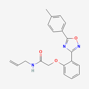 molecular formula C20H19N3O3 B11306669 2-{2-[5-(4-methylphenyl)-1,2,4-oxadiazol-3-yl]phenoxy}-N-(prop-2-en-1-yl)acetamide 