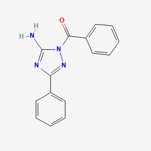 molecular formula C15H12N4O B11306688 1-benzoyl-3-phenyl-1H-1,2,4-triazol-5-amine CAS No. 3357-34-4