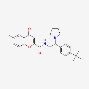 N-[2-(4-tert-butylphenyl)-2-(pyrrolidin-1-yl)ethyl]-6-methyl-4-oxo-4H-chromene-2-carboxamide