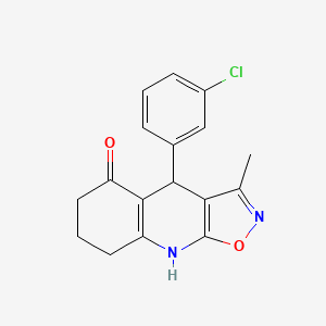 4-(3-Chlorophenyl)-3-methyl-4,6,7,8-tetrahydro[1,2]oxazolo[5,4-b]quinolin-5-ol