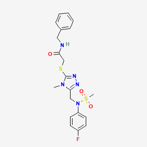 N-benzyl-2-[(5-{[(4-fluorophenyl)(methylsulfonyl)amino]methyl}-4-methyl-4H-1,2,4-triazol-3-yl)sulfanyl]acetamide