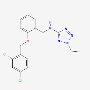 molecular formula C17H17Cl2N5O B11306723 N-{2-[(2,4-dichlorobenzyl)oxy]benzyl}-2-ethyl-2H-tetrazol-5-amine 