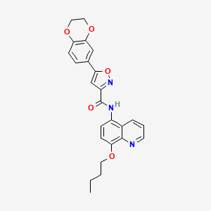 N-(8-butoxyquinolin-5-yl)-5-(2,3-dihydro-1,4-benzodioxin-6-yl)-1,2-oxazole-3-carboxamide