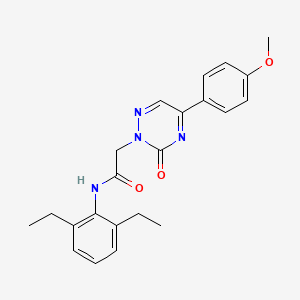 molecular formula C22H24N4O3 B11306753 N-(2,6-diethylphenyl)-2-[5-(4-methoxyphenyl)-3-oxo-1,2,4-triazin-2(3H)-yl]acetamide 