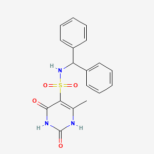 N-(diphenylmethyl)-2,4-dihydroxy-6-methylpyrimidine-5-sulfonamide