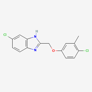 5-chloro-2-[(4-chloro-3-methylphenoxy)methyl]-1H-benzimidazole