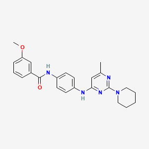 3-Methoxy-N-(4-{[6-methyl-2-(piperidin-1-YL)pyrimidin-4-YL]amino}phenyl)benzamide