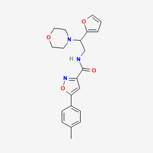 N-[2-(furan-2-yl)-2-(morpholin-4-yl)ethyl]-5-(4-methylphenyl)-1,2-oxazole-3-carboxamide