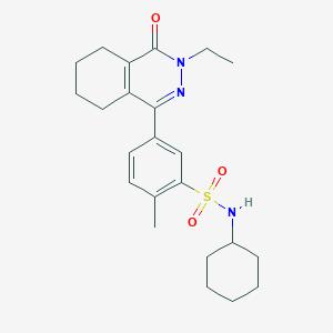 N-cyclohexyl-5-(3-ethyl-4-oxo-3,4,5,6,7,8-hexahydrophthalazin-1-yl)-2-methylbenzenesulfonamide