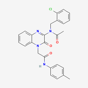 N-(2-chlorobenzyl)-N-(4-{2-[(4-methylphenyl)amino]-2-oxoethyl}-3-oxo-3,4-dihydroquinoxalin-2-yl)acetamide