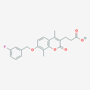 3-{7-[(3-fluorobenzyl)oxy]-4,8-dimethyl-2-oxo-2H-chromen-3-yl}propanoic acid