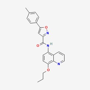 5-(4-methylphenyl)-N-(8-propoxyquinolin-5-yl)-1,2-oxazole-3-carboxamide