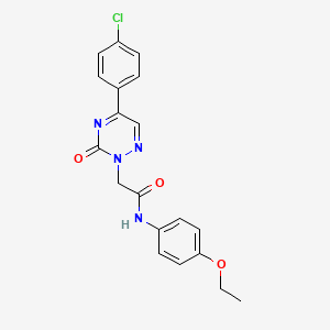 molecular formula C19H17ClN4O3 B11306851 2-[5-(4-chlorophenyl)-3-oxo-1,2,4-triazin-2(3H)-yl]-N-(4-ethoxyphenyl)acetamide 