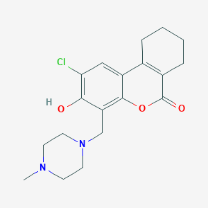 molecular formula C19H23ClN2O3 B11306872 2-chloro-3-hydroxy-4-[(4-methylpiperazin-1-yl)methyl]-7,8,9,10-tetrahydro-6H-benzo[c]chromen-6-one 