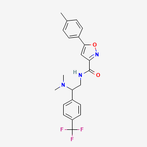 N-[2-(Dimethylamino)-2-[4-(trifluoromethyl)phenyl]ethyl]-5-(4-methylphenyl)-1,2-oxazole-3-carboxamide