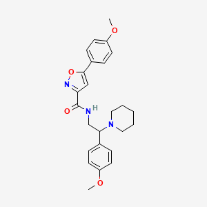 5-(4-methoxyphenyl)-N-[2-(4-methoxyphenyl)-2-(piperidin-1-yl)ethyl]-1,2-oxazole-3-carboxamide