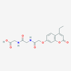 molecular formula C17H18N2O7 B11306897 N-{[(4-ethyl-2-oxo-2H-chromen-7-yl)oxy]acetyl}glycylglycine 