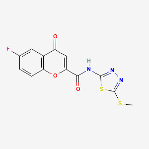 6-fluoro-N-[5-(methylsulfanyl)-1,3,4-thiadiazol-2-yl]-4-oxo-4H-chromene-2-carboxamide