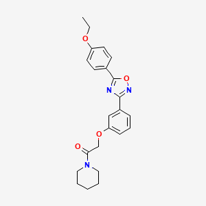 2-{3-[5-(4-Ethoxyphenyl)-1,2,4-oxadiazol-3-yl]phenoxy}-1-(piperidin-1-yl)ethanone