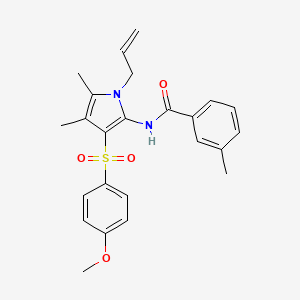 N-{3-[(4-methoxyphenyl)sulfonyl]-4,5-dimethyl-1-(prop-2-en-1-yl)-1H-pyrrol-2-yl}-3-methylbenzamide