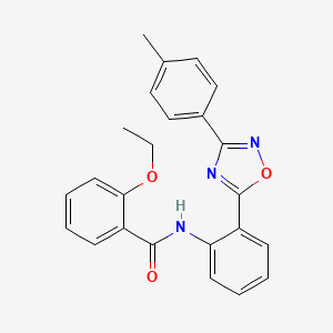 molecular formula C24H21N3O3 B11306919 2-ethoxy-N-{2-[3-(4-methylphenyl)-1,2,4-oxadiazol-5-yl]phenyl}benzamide 