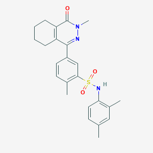 molecular formula C24H27N3O3S B11306920 N-(2,4-dimethylphenyl)-2-methyl-5-(3-methyl-4-oxo-3,4,5,6,7,8-hexahydrophthalazin-1-yl)benzenesulfonamide 