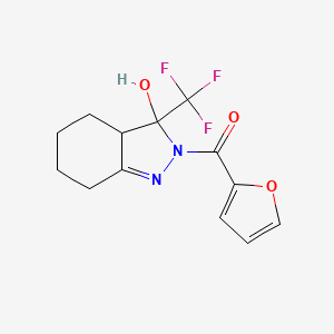 furan-2-yl[3-hydroxy-3-(trifluoromethyl)-3,3a,4,5,6,7-hexahydro-2H-indazol-2-yl]methanone