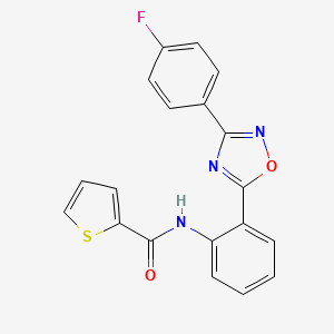 N-{2-[3-(4-fluorophenyl)-1,2,4-oxadiazol-5-yl]phenyl}thiophene-2-carboxamide