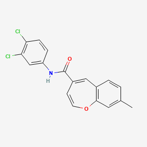 N-(3,4-dichlorophenyl)-8-methyl-1-benzoxepine-4-carboxamide