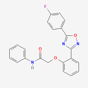 2-{2-[5-(4-fluorophenyl)-1,2,4-oxadiazol-3-yl]phenoxy}-N-phenylacetamide