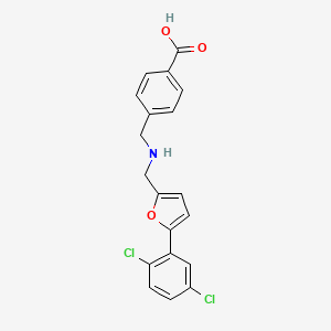 molecular formula C19H15Cl2NO3 B11306992 4-[({[5-(2,5-Dichlorophenyl)furan-2-yl]methyl}amino)methyl]benzoic acid 