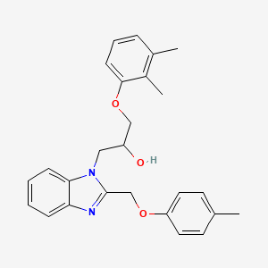 molecular formula C26H28N2O3 B11306995 1-(2,3-dimethylphenoxy)-3-{2-[(4-methylphenoxy)methyl]-1H-benzimidazol-1-yl}propan-2-ol 