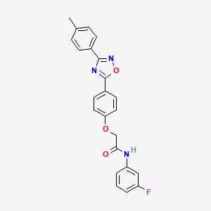 N-(3-fluorophenyl)-2-{4-[3-(4-methylphenyl)-1,2,4-oxadiazol-5-yl]phenoxy}acetamide