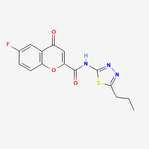 6-fluoro-4-oxo-N-(5-propyl-1,3,4-thiadiazol-2-yl)-4H-chromene-2-carboxamide