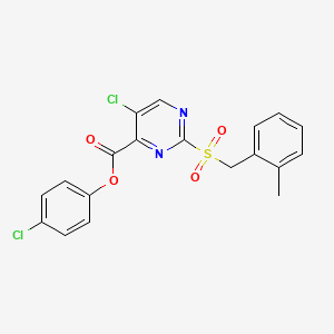 4-Chlorophenyl 5-chloro-2-[(2-methylbenzyl)sulfonyl]pyrimidine-4-carboxylate