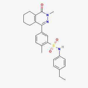 N-(4-ethylphenyl)-2-methyl-5-(3-methyl-4-oxo-3,4,5,6,7,8-hexahydrophthalazin-1-yl)benzenesulfonamide