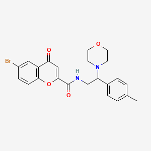 6-bromo-N-[2-(4-methylphenyl)-2-(morpholin-4-yl)ethyl]-4-oxo-4H-chromene-2-carboxamide