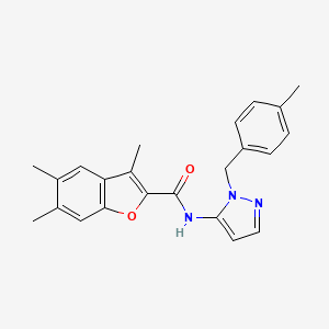 3,5,6-trimethyl-N-[1-(4-methylbenzyl)-1H-pyrazol-5-yl]-1-benzofuran-2-carboxamide