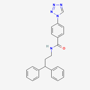 N-(3,3-diphenylpropyl)-4-(1H-tetrazol-1-yl)benzamide