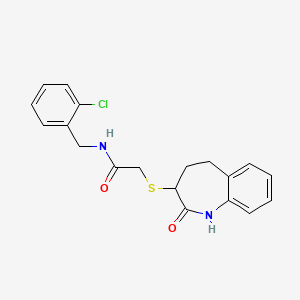 N-(2-chlorobenzyl)-2-[(2-hydroxy-4,5-dihydro-3H-1-benzazepin-3-yl)sulfanyl]acetamide