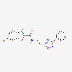 6-bromo-3-methyl-N-[2-(3-phenyl-1,2,4-oxadiazol-5-yl)ethyl]-1-benzofuran-2-carboxamide